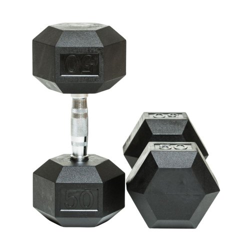 PT-HEXDUM 5�80LB Hex Rubber Dumbbell Set 5-80 LB
